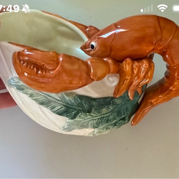 Fitz and Floyd Ceramic Lobster Pitcher Set. Set of 2 - Picture 1 of 5